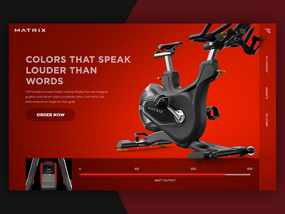 Matrix CXP Training Cycle LP Concept concept cycle fitness landingpage productdesign webdesign