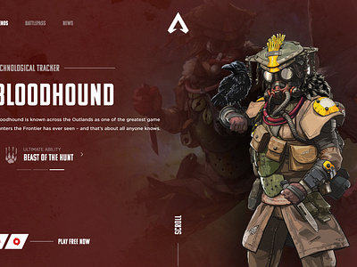 Apex Legends Bloodhound Profile By Dustin Duchene For Rise On Dribbble