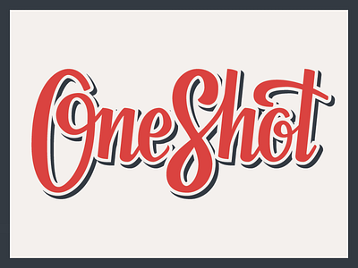 OneShot Logotype branding briefbox coffee espresso hand lettering identity lettering logo logotype typography