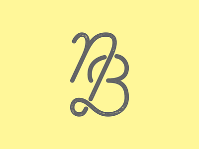 NB Monoline Monogram b bespoke enby hand lettering icon lettering logo minimal modern monogram monoline n nb nonbinary script typography vector