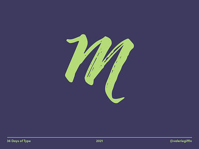 36 Days of Type - M 36 days of type 36daysoftype 36daysoftype08 36dot design hand lettering lettering minimal type type design typography vector