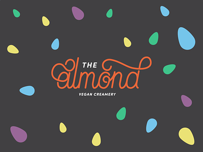 The Almond (2/3) casual froyo frozen yogurt fun lettering logo playful process typography