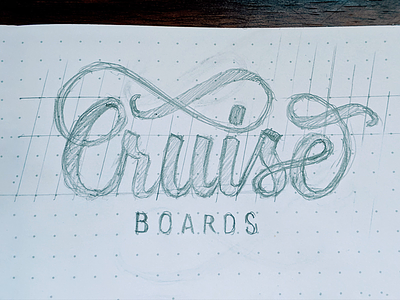 Cruise Boards (2/3) calligraphy design hand lettering lettering logo minimal process typography vector