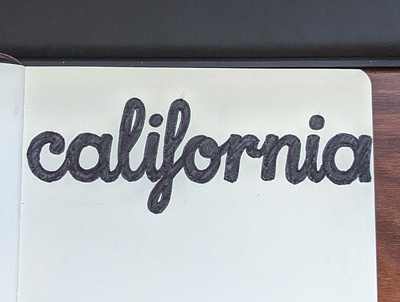 California Lettering california design graphic design hand lettering lettering minimal monoline typography