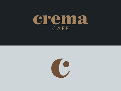 Crema Cafe Logo cafe coffee crema lockup logo logo design logomark logotype
