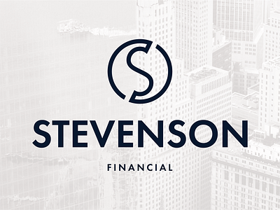 Stevenson Financial Logo branding corporate design financial icon identity logo logo design minimal typography