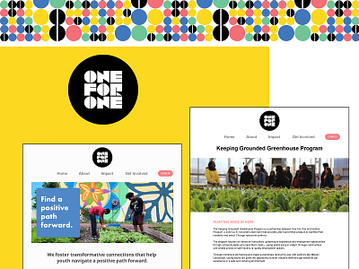 One for One Foundation Website branding chicago design logo non profit nonprofit ui