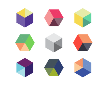 Box color tests boxes color geometric hexagon