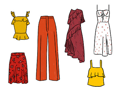 Colors of Winter — Wardrobe 2020 closet clothing digital illustration drawing fashion illustration procreate wardrobe
