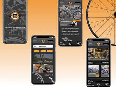 Phoenix Bikes - App Design (Buyer) app app design branding design ecommerce ui uiux ux