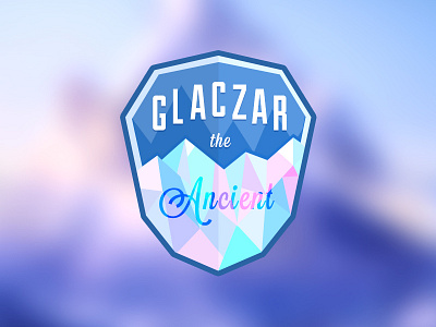 Glaczar Badge achievement ancient badge battlecamp blue glaczar ice ios purple