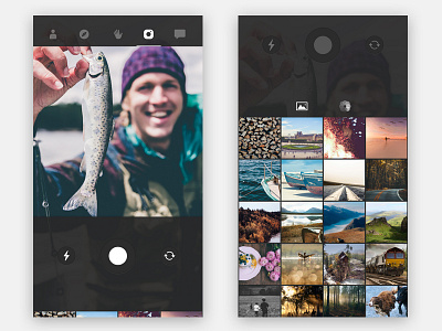 Camera UI camera flash mobile navigation photo ui