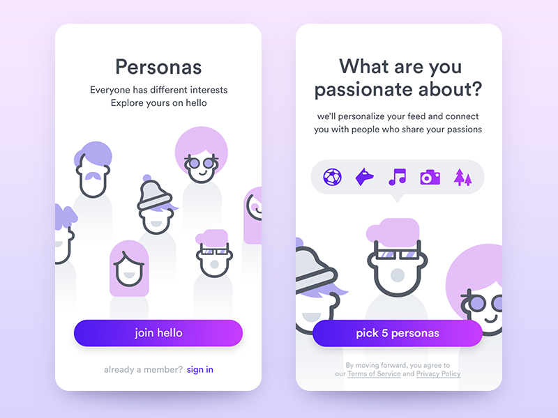 Onboarding Screens by Michael Wang on Dribbble