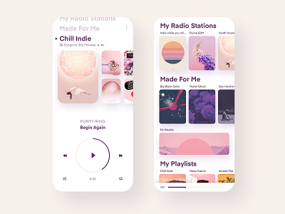 Music App album art mobile music music app music player swipe nav ui
