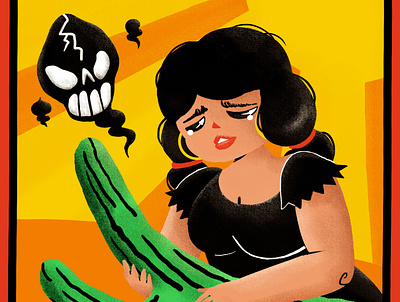 Dead Cactus 2d animation animation animation 2d arizona artist burn cacti chica climate change desert draw drawing illustration motion motion design natur sadness sun weather