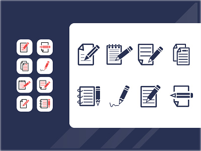 Write a Note Icon Set