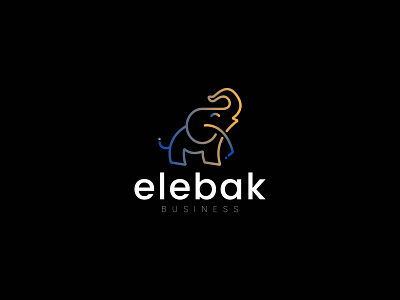 Elebak | Elephant logo design branding business logo elephant logo graphic design logo logo design vector