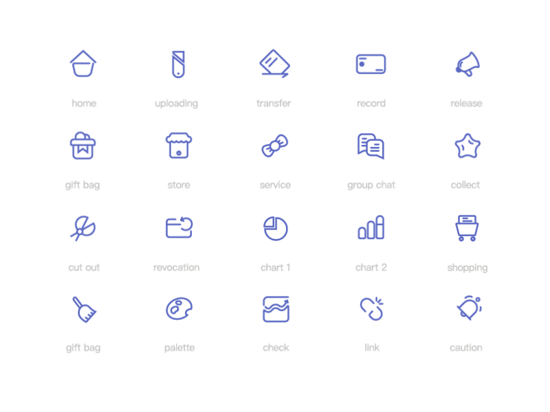 Business System icons set