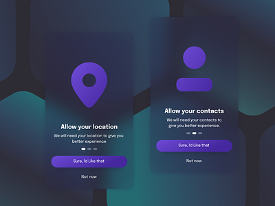 Location & Contacts Permissions — UI UX