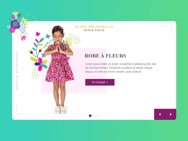Outfit Slider animation collection design french brand graphic design graphism identity jquery web webdesign