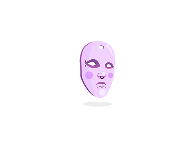 Mask design draw mask purple vector