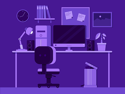 work table design draw illustration office purple vector work table