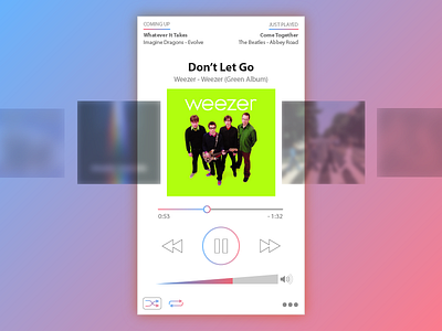 Daily Ui 009 - Music Player 009 adobeillustrator clean dailyui design inspiration minimal music music player ui ux