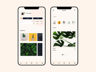 Plant app design flat minimal ui ux