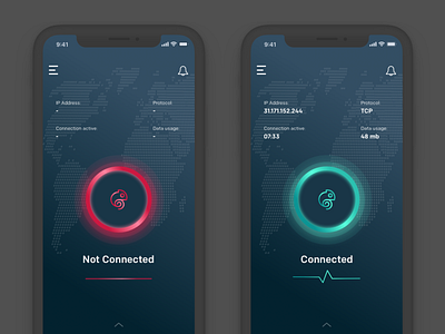 VPN app concept app design sketch ui user interface ux vpn