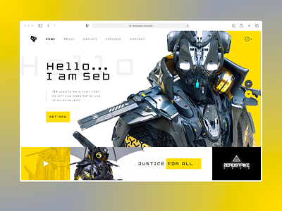 UI Concept | Seb concept creative design site ui uiux ux webdesign white yellow