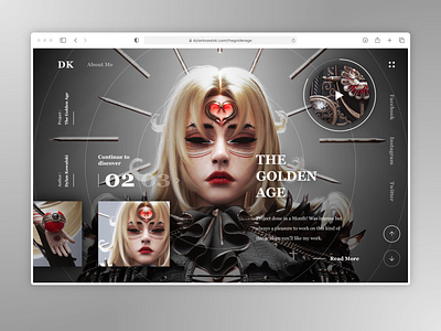 UI Concept | The Golden Age concept creative design grey site ui uiux ux webdesign white