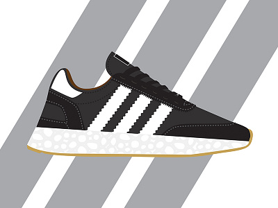 Adidas Iniki Runner Shoe vector adidas boost illustration iniki runner shoe sneaker vector