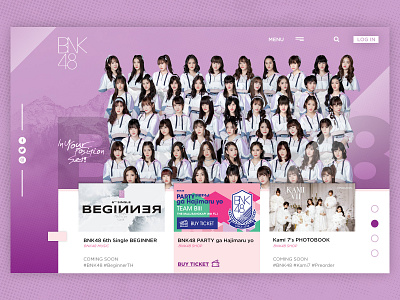 BNK48 art direction brand design events girl group guideline idol logo music system ui website