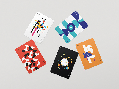 Mind Tourists Playing Cards abstract bauhaus branding cards design flat geometric illustration minal minimalism minimalistic music playing portfolio poster shape typography vector