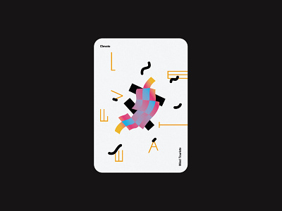 Mind Tourists Cards Elevate bauhaus branding cards design flat geometric gradient illustration minal minimal minimalism minimalistic music playing portfolio poster shape typography vector