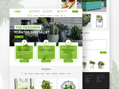 Plant Shop Landing Page Website Design