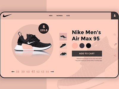 Nike Shoes Product Landing Page branding daily ui design ecommerce ecommerce design illustration landing page nike shoes ui ui design ux ux design vector web web design web ui design website