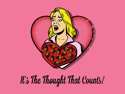 Valentines Day 4 color process 4cp comic book half tone love romance romantic valentines day