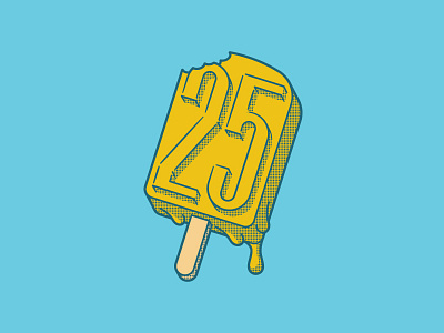 Type Brigade 25 25 lettering popsicle