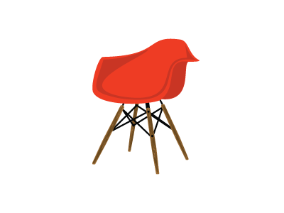 Eames Chair chair eames red