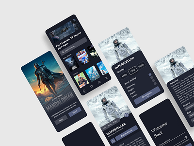 Movie App UI app clean design designui dlweek11 figma figma design figmadesign madewithfigma minimal modern ui ui ux ui design uidesign uiux userinterface