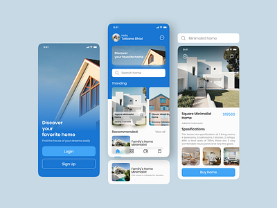 Discover Home App app clean dailyui design designui figma figmadesign minimal mobile app mobile app design mobile ui modern ui uichallenge uidesign uiux