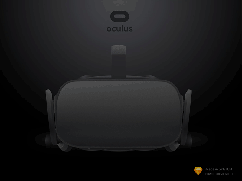 Oculus rift headset: Vector ar download freebie illustration oculus sketch sourcefile ui vector vr