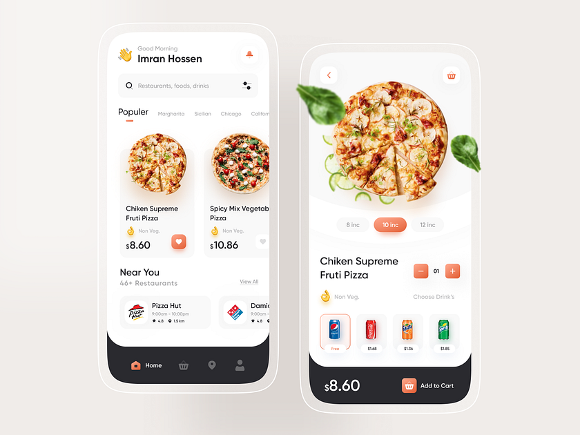 Food Delivery - Mobile App by Imran Hossen on Dribbble