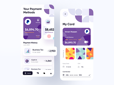 Finance App Visual Exploration by Imran Hossen for Prelook Studio on ...