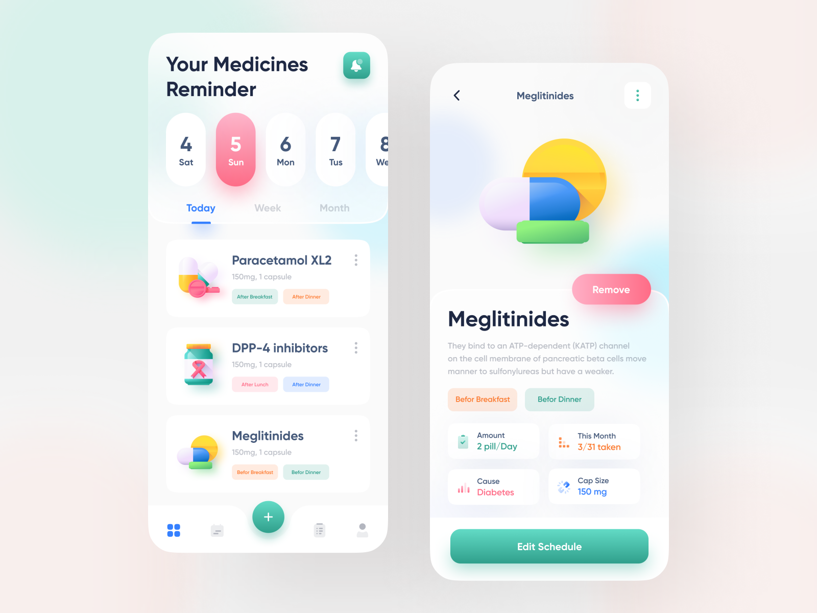 Medicine Reminder Mobile App by Imran Hossen on Dribbble