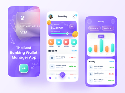 Banking Mobile App by Imran Hossen on Dribbble