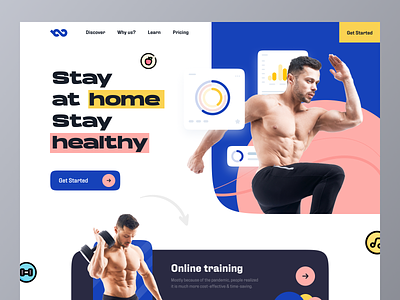 Fitness Web Design fitness club fitness website gym gym website health homepage imran landing page lifestyle minimal ui ui design uiux ux web app web design web ui website workout