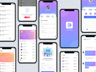 Online Payment Request App Ui Design app app design app designer app ui coloful dailyui dribbble gradiant ios app design payment app ui ui ux user experience user interface