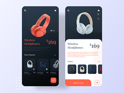 Headphones Product App | Ecommerce App Concept